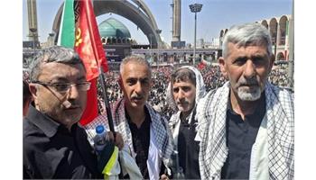 گزارش تصویری از حضور اعضای کانون بسیج جامعه پزشکی بهداشت و درمان صنعت نفت شمالغرب در مراسم تشییع رهبر معظم انقلاب