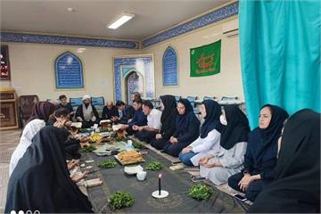برپایی سفره حضرت فاطمه زهرا(س) به مناسبت ایام فاطمیه در پلی‌کلینیک مرکزی